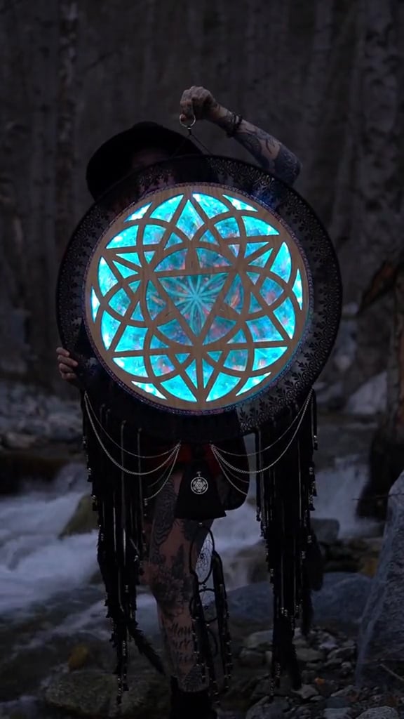 💝Clearance sale + free shipping-Mandala art dreamcatcher with light🪶