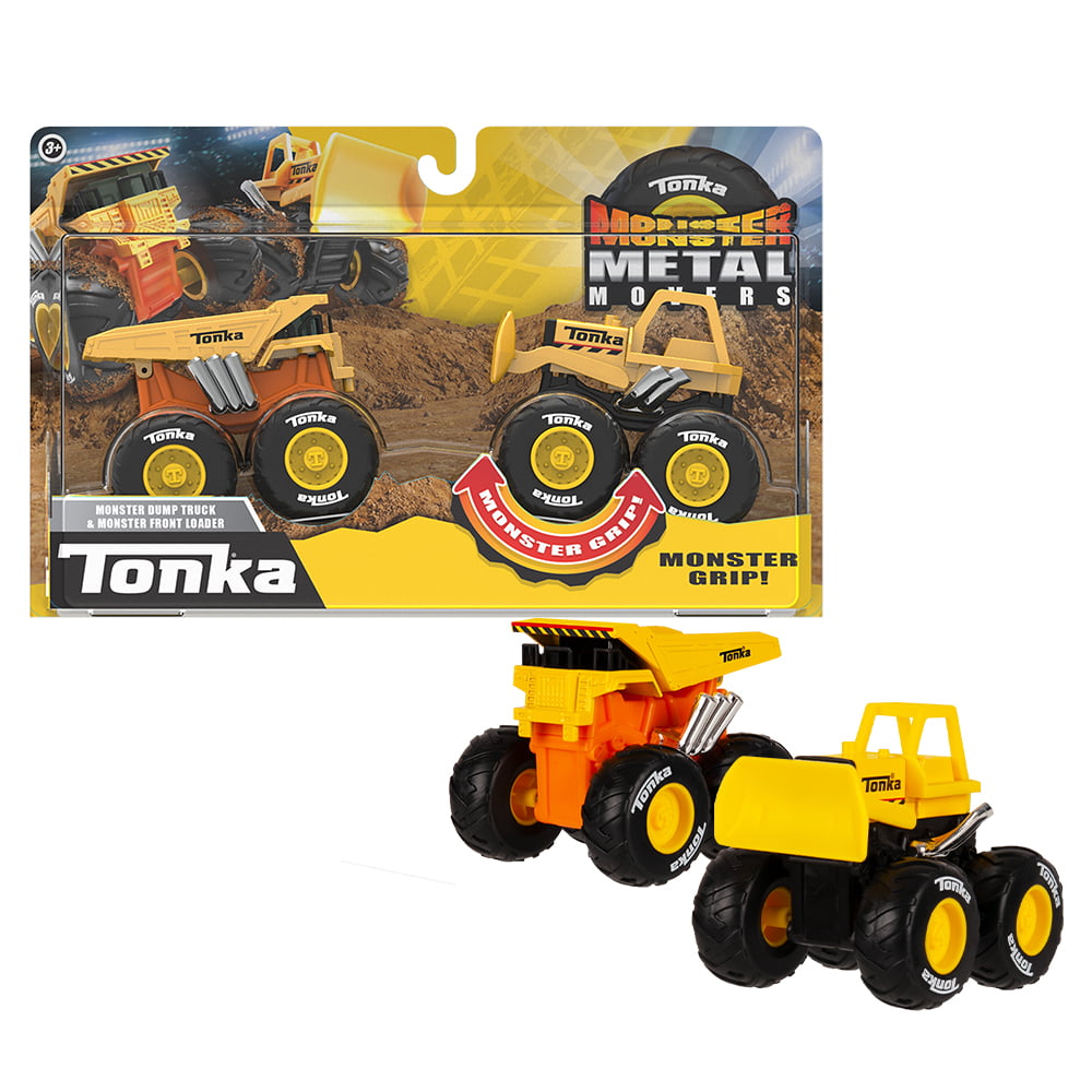 Tonka Monster Metal Movers Combo Pack - Construction Zone (Dump Truck and Front Loader) - 3