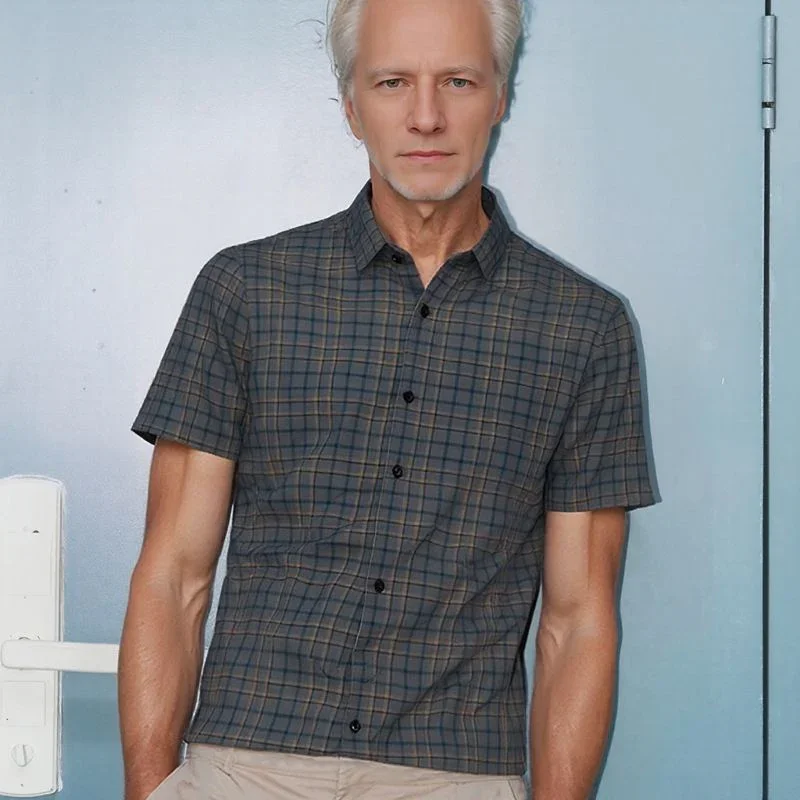 Camisa Xadrez Dorian™ em Seda Gelada Antissuor / Conforto Atemporal com Presença Marcante!