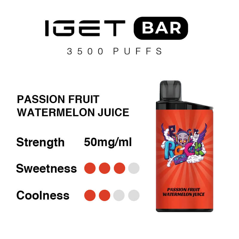 IGET Bar - Passion Fruit Watermelon Juice (3500 Puffs)