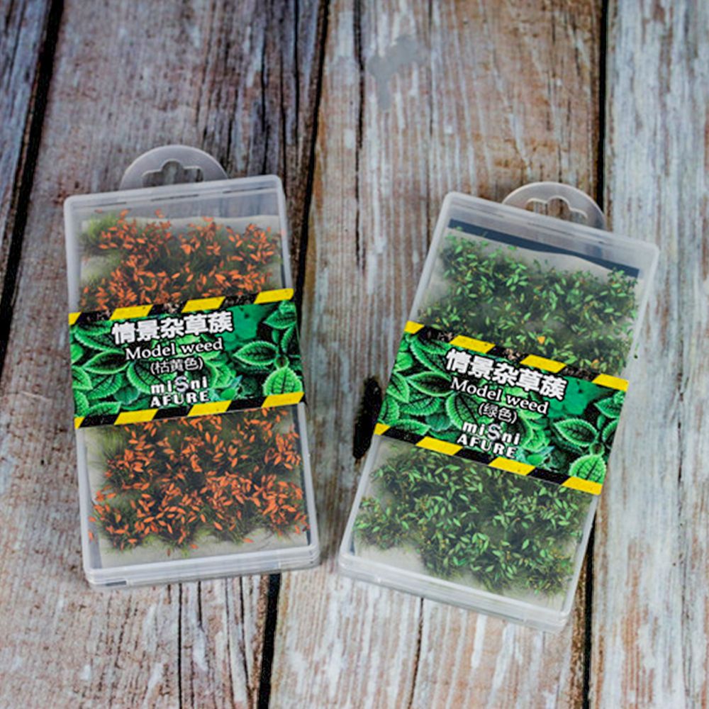 Miniatures Handmade Bush Scale Train Landscape Scene Simulated Building Grass Mate Doll Grass Model Simulation Model Grass Tuft TYPE B