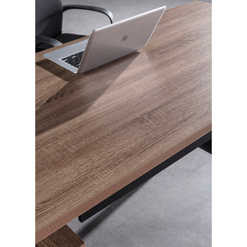 ADRIANO Executive Office Desk with Right Return 160-180cm - Light Brown