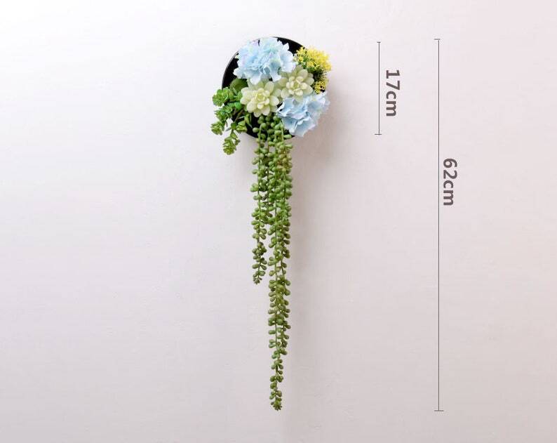 Unique Realistic 3D Rustic Faux Artificial Succulents Wall Art Tropica