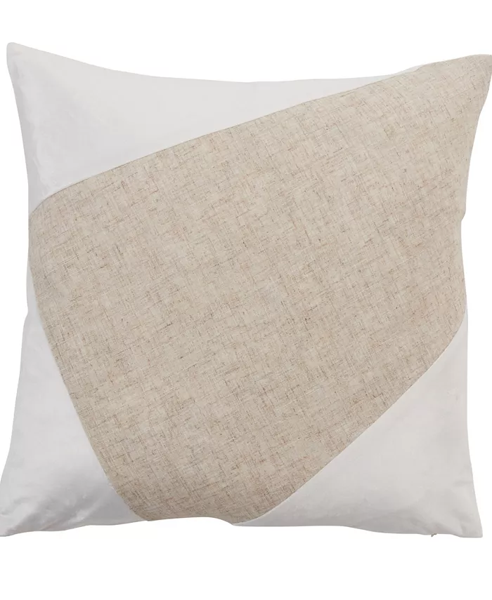 Saro Lifestyle Velvet-Like Geometric Decorative Pillow， 18