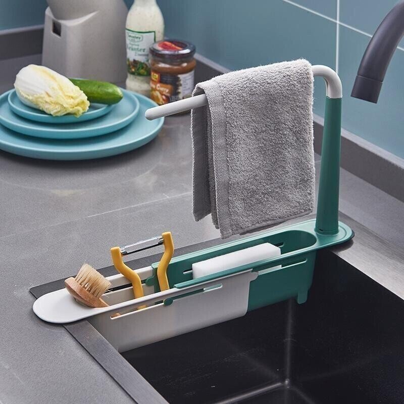[🔥The 2022 The best Kitchen helper]Updated Telescopic Sink Storage Rack