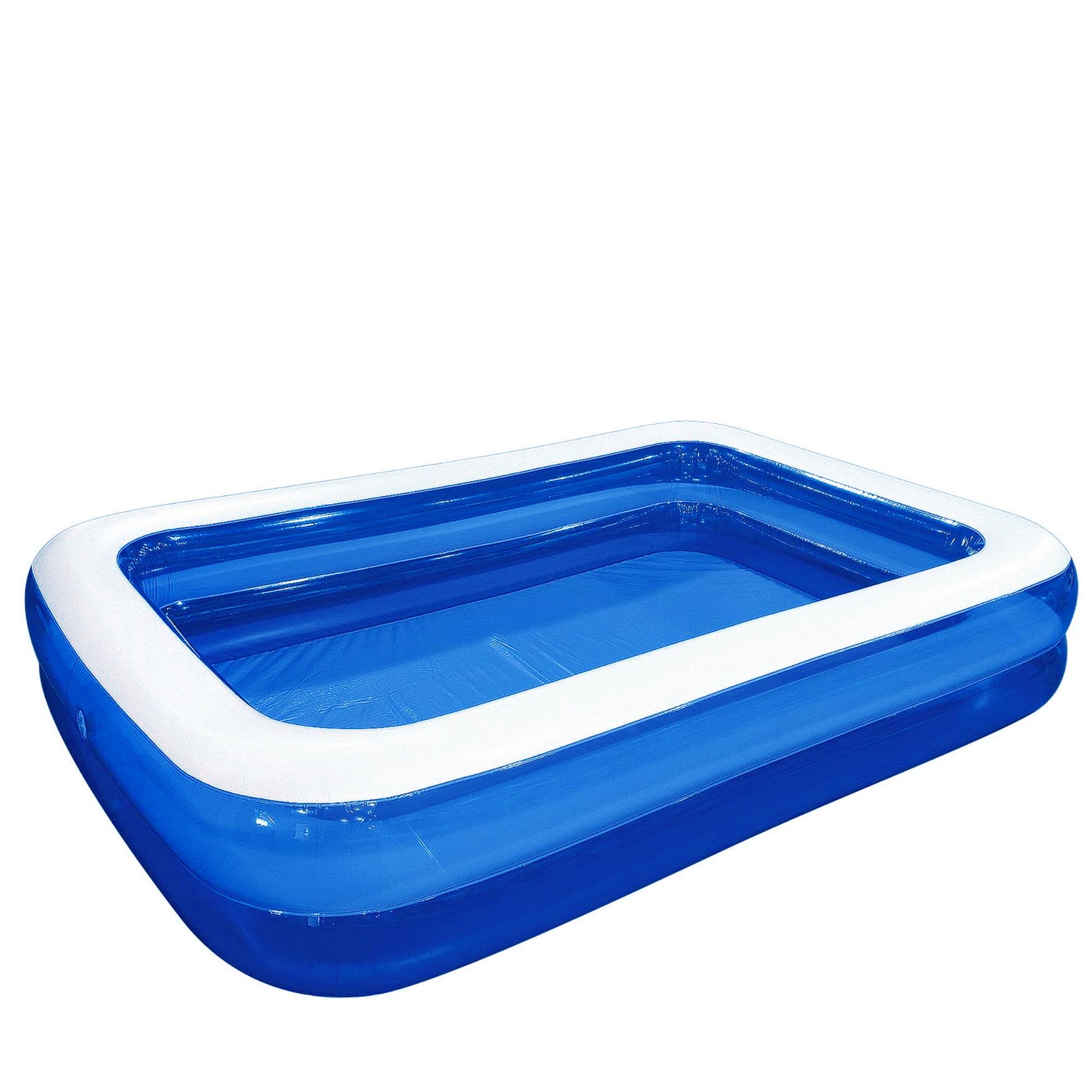6.5' Blue and White Inflatable Rectangular Swimming Pool