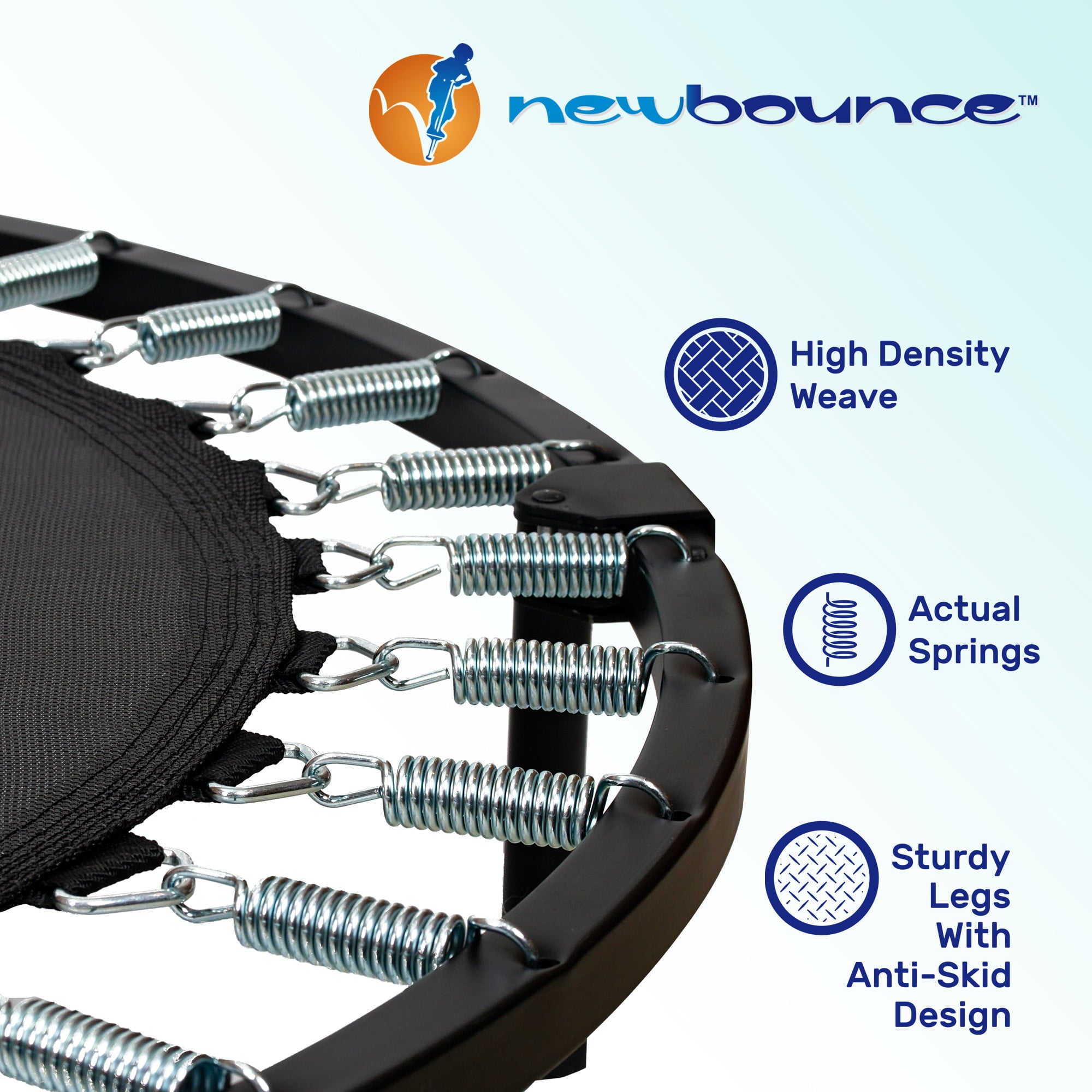 New Bounce 40'' Mini Trampoline - Foldable for Kids and Adults