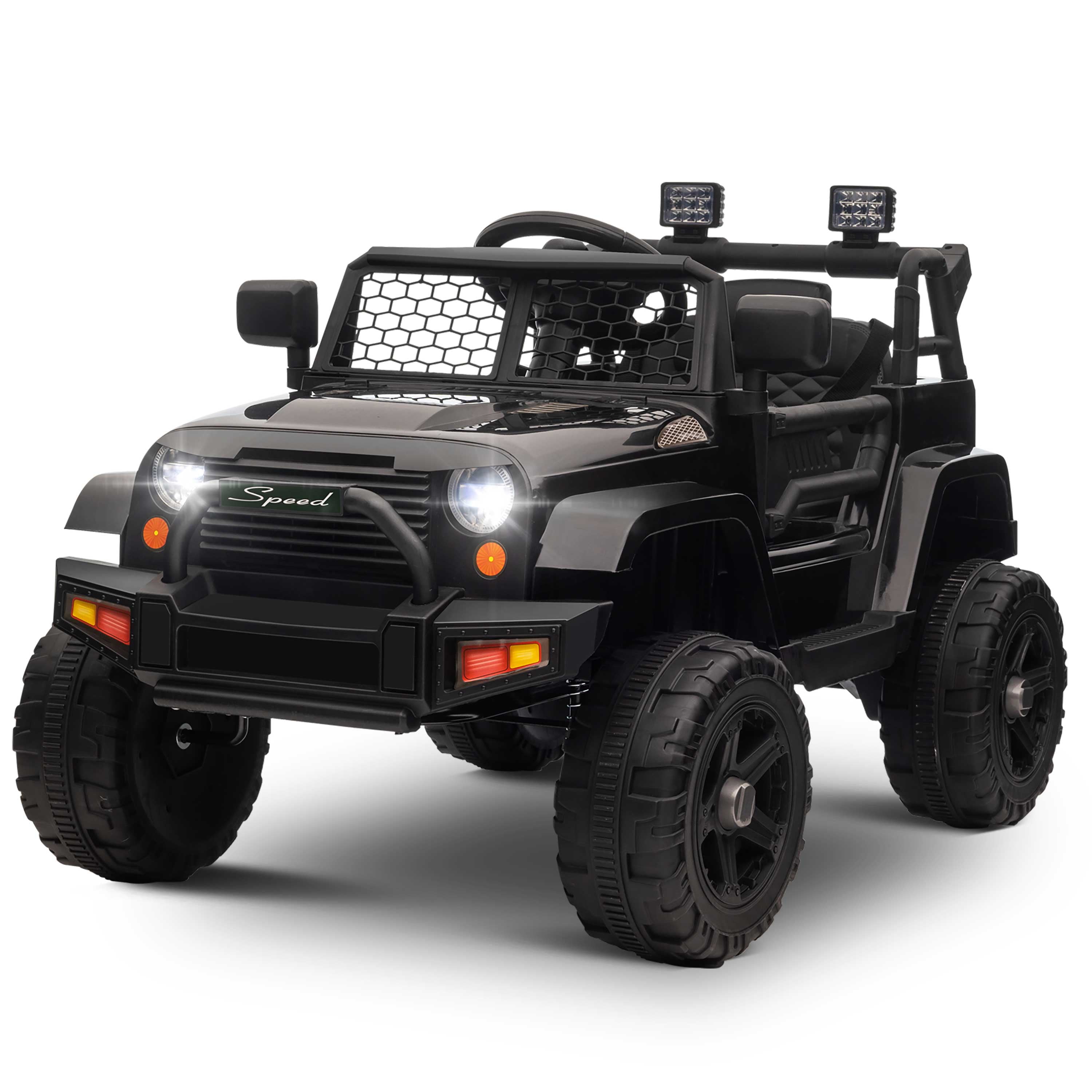 OTTARO 12V Battery Powered Vehicle ，Kids Ride on Electric Car with Remote Control for Boys Girls(Black)