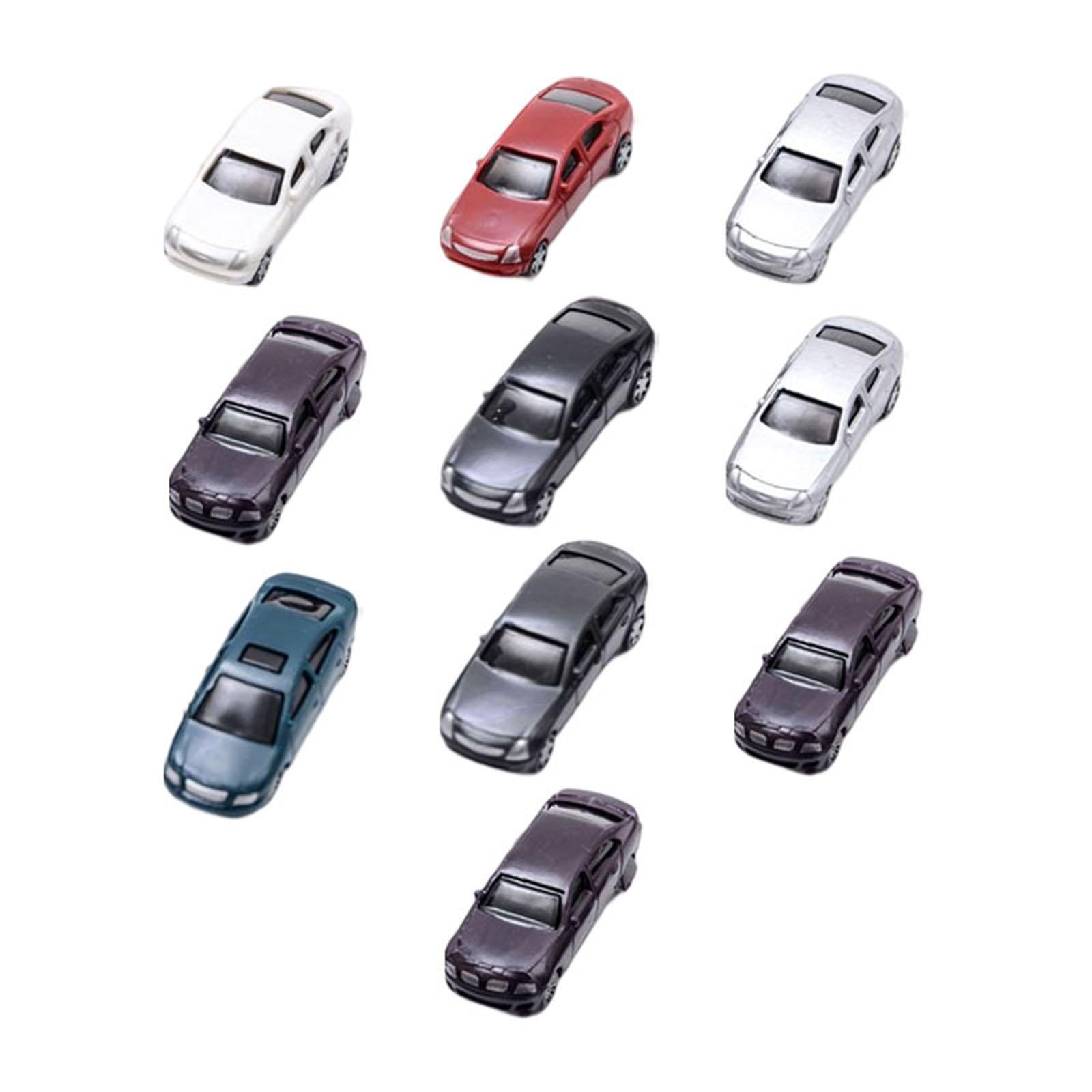 10Pcs Model Car Vehicle Toys for Parking Scenery Streetscape Building Layout 1/100