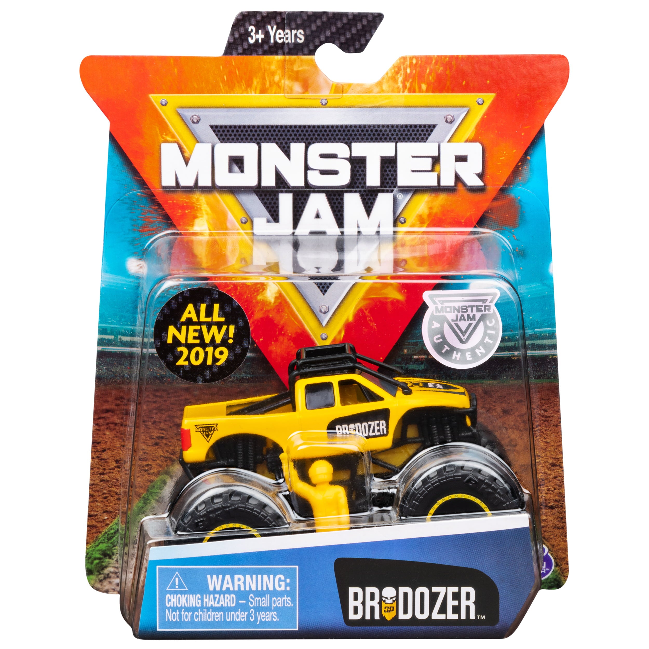Monster Jam， Official Brodozer Monster Truck， Die-Cast Vehicle， Arena Favorites Series， 1:64 Scale
