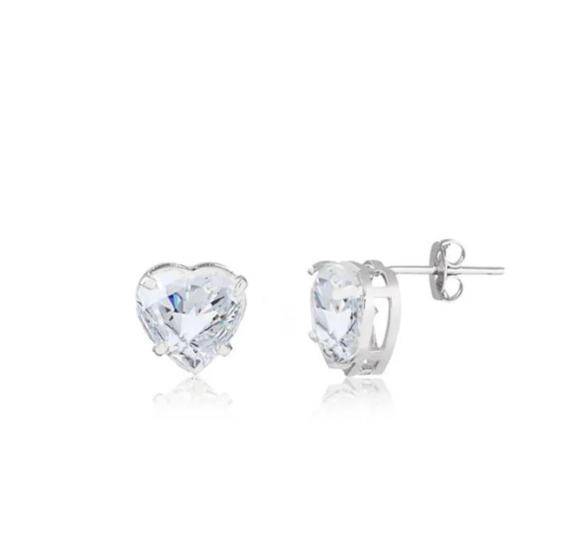 Brinco Coração Cristal