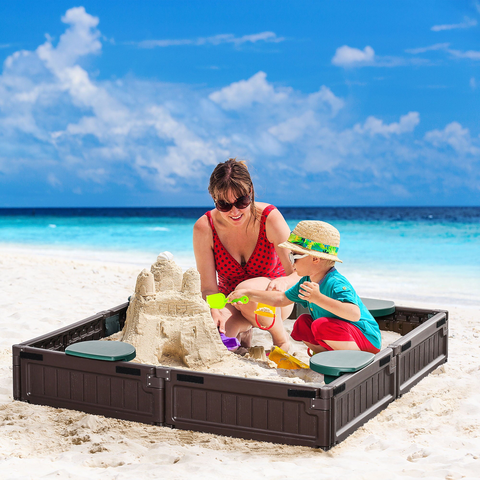 ikayaa Children's Sandpit Playset for Backyard