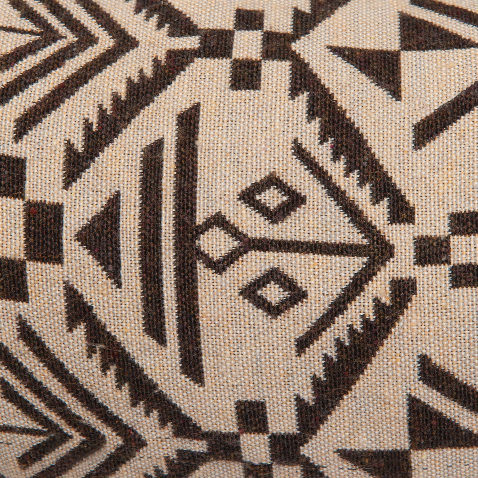 FurHaven | Deluxe Memory Foam Southwest Kilim L-Chaise Lounge Pet Bed for Dogs and Cats， Desert Brown， Medium