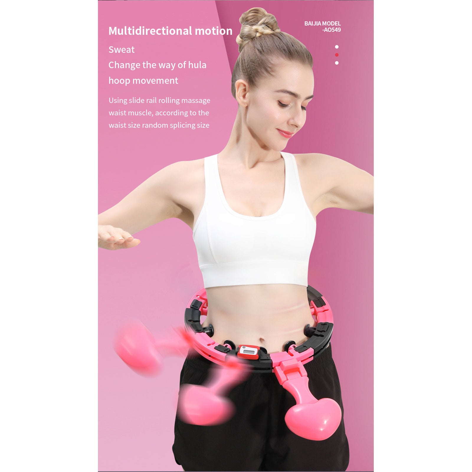 Yejaeka Hula Hoop Counting Can Be Freely Detachable 360 Flexible Roller