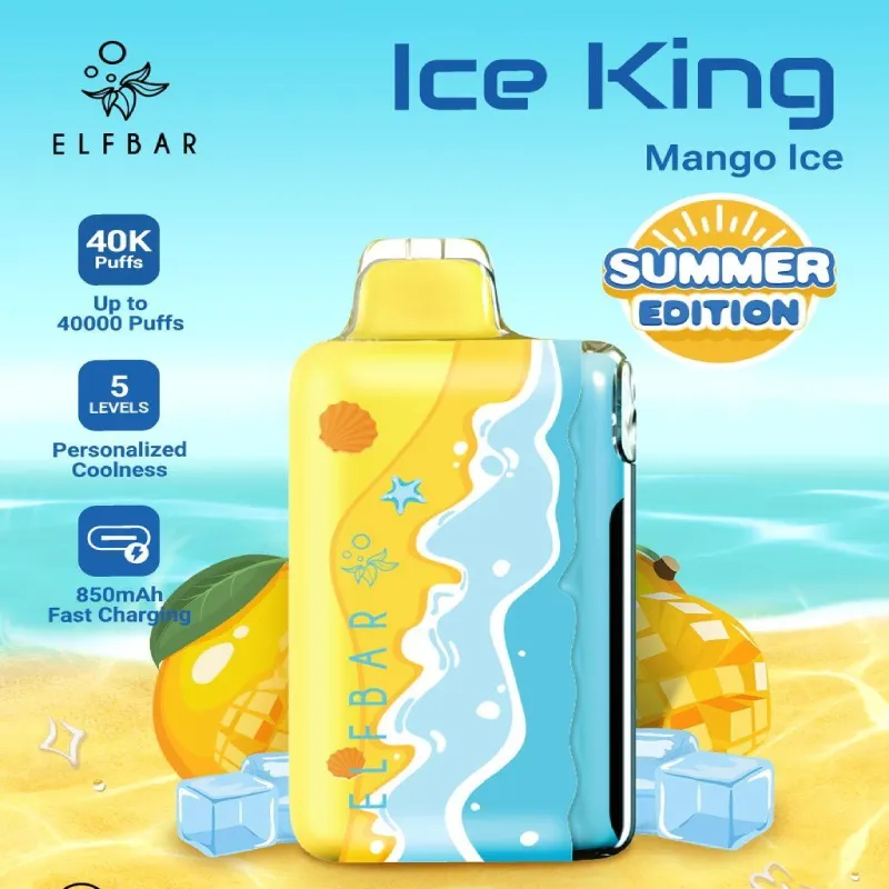 ❄️ ELFBAR Ice King Summer Edition – 40,000 Puffs & Refreshing Summer Enjoyment, Rechargeable