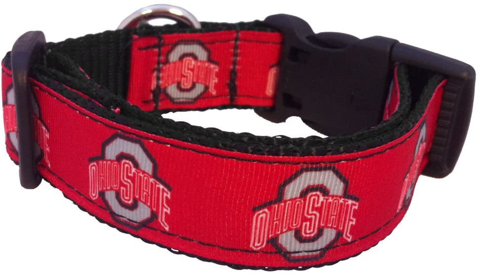 Brand New Ohio Pet Dog Collar(X-Small)， Official Buckeyes Logo/Colors