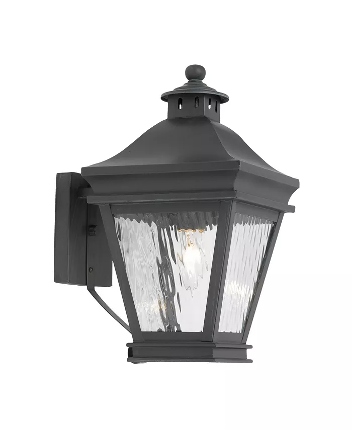 Macy's Artistic Ltg-Wall Lantern， Charcoal， Water Glass