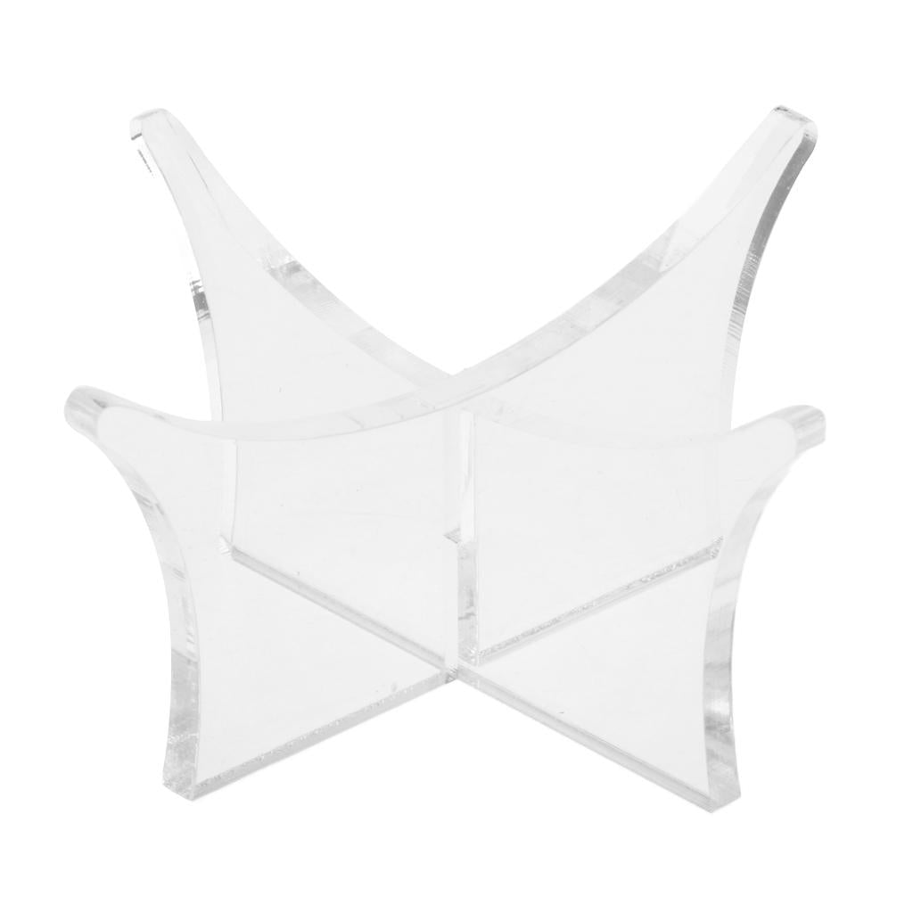 Deluxe Ball Stand - Holds Football， Basketball， Volleyball， Bowling Soccer Ball - Display Holder - Choose of Colors Clear