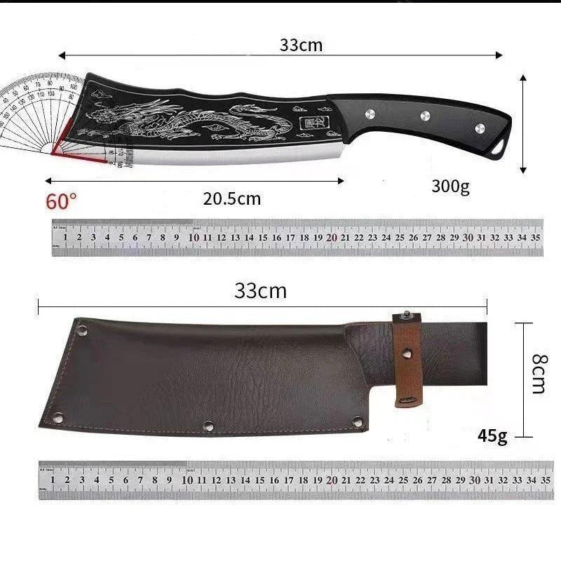 (Promoção Compre 1, Leve 2) Cutelo Japonês Shenlong™ em Aço Inoxidável  / Robusto, Afiado e Durável como Nenhum Outro!