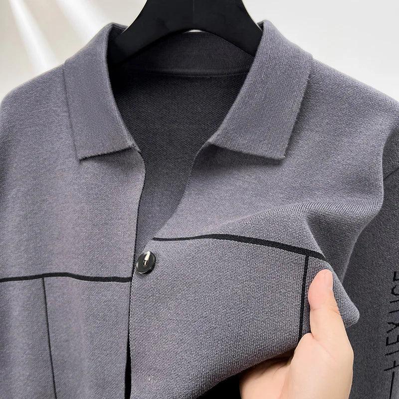 Cardigan Dalton™ em Malha Estruturada e Caimento Slim / Para Homens que Comandam com Discrição!