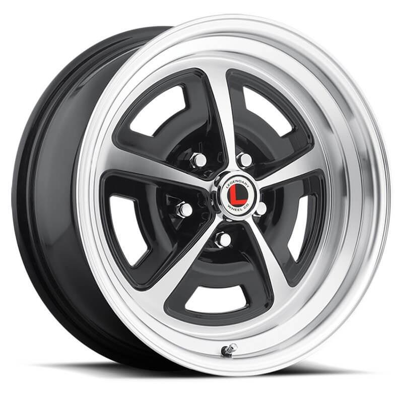 Legendary Wheels LW50-50757A Legendary Wheels Magnum 500 Gloss Black Machined Wheels