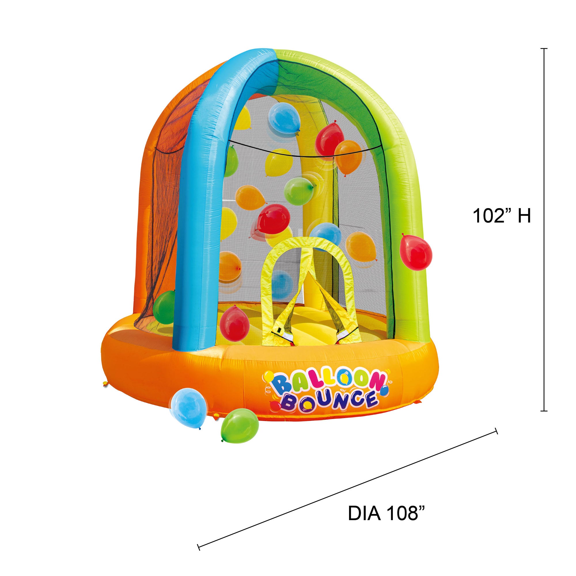 Banzai 34915 Inflatable Balloon Bounce Activity Play Center with 20 Balloons