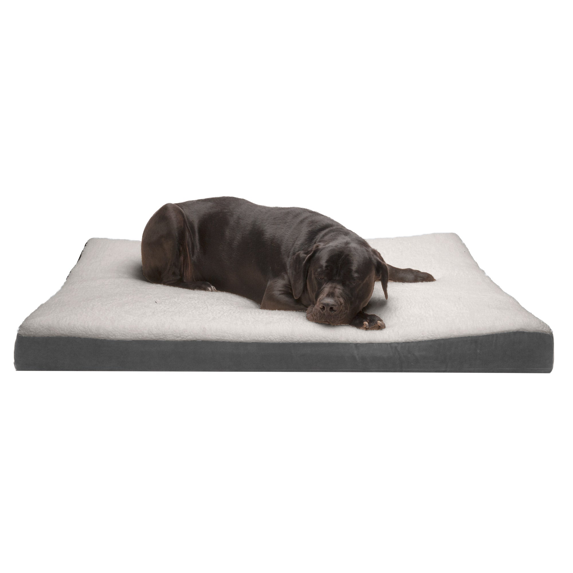 FurHaven Pet Products， Memory Foam Pet Bed for Dogs and Cats， Gray， Jumbo Plus