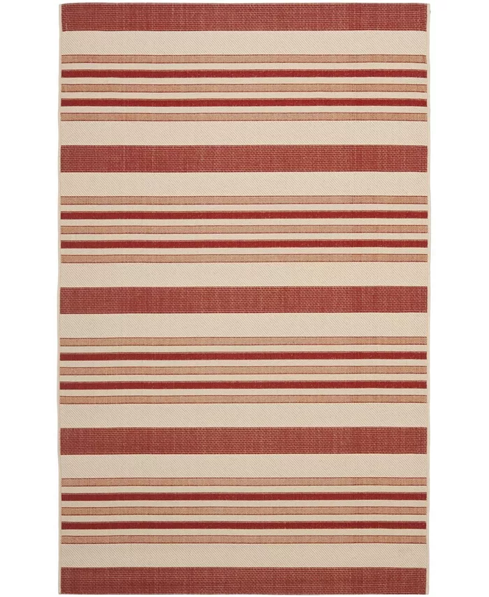 Safavieh Courtyard Beige and Red 2' x 3'7