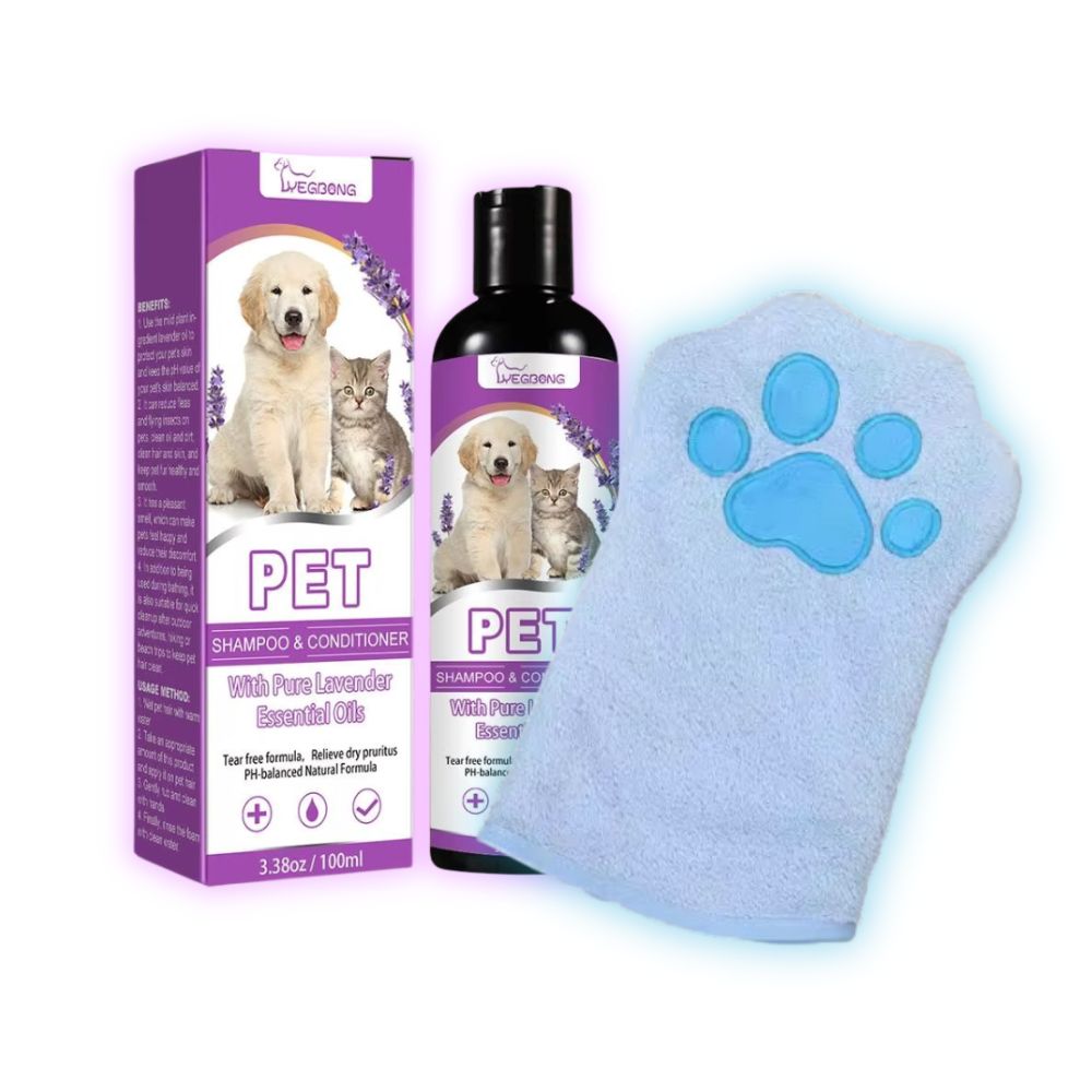 Microfiber Pet Drying Glove | Super Absorbent Towel for Cats & Dogs