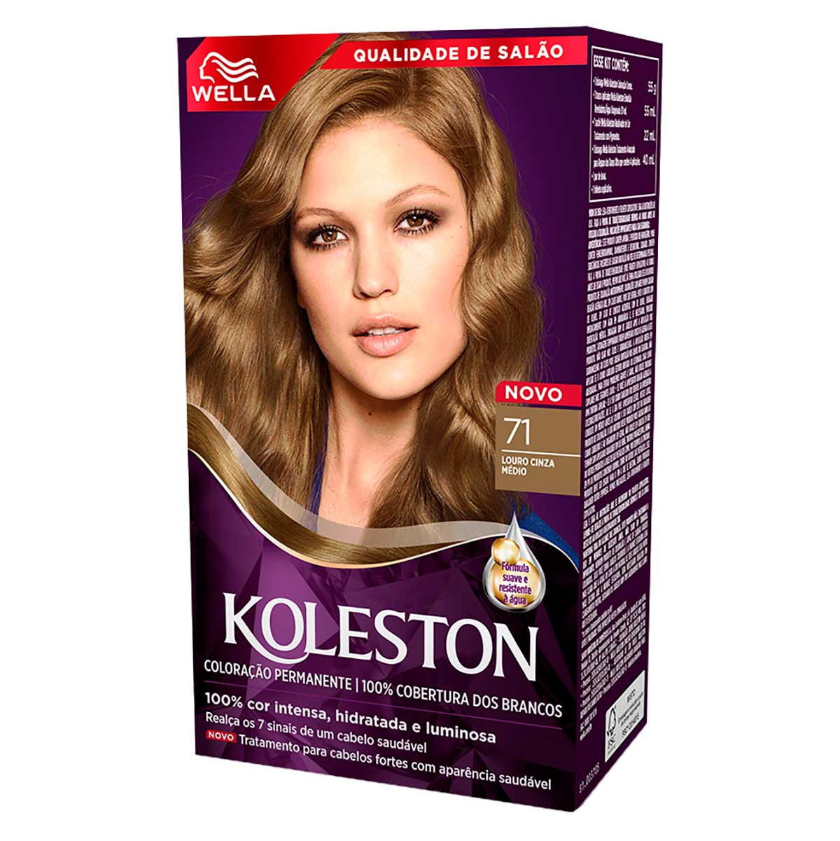 Kit tintura 71 louro cinza medio Wella Koleston