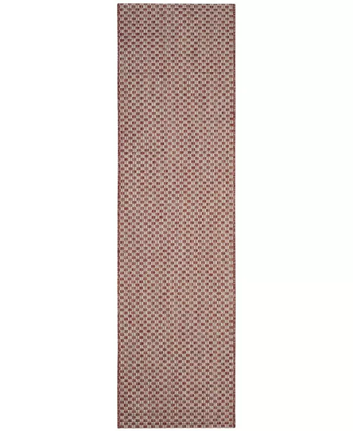 Safavieh Courtyard Rust and Light Grey 2'3