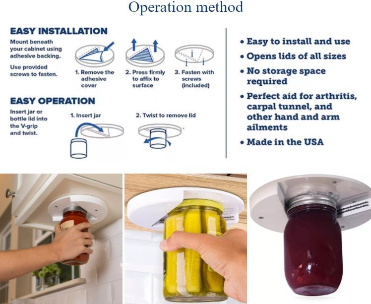 [🔥Summer Hot Sales-48%OFF]Jar Opener Multi-function Cap Opener Under Cabinet