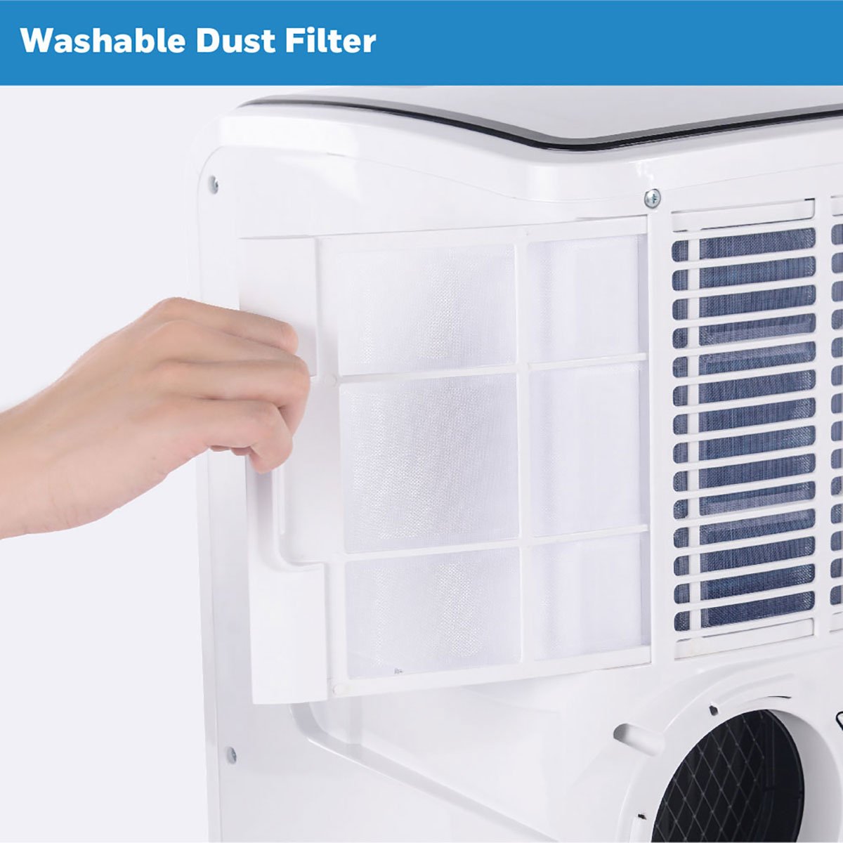 Honeywell 8，000 BTU ASHRAE (4，000 BTU DOE) White/Black Portable Air Conditioner， Dehumidifier and Fan