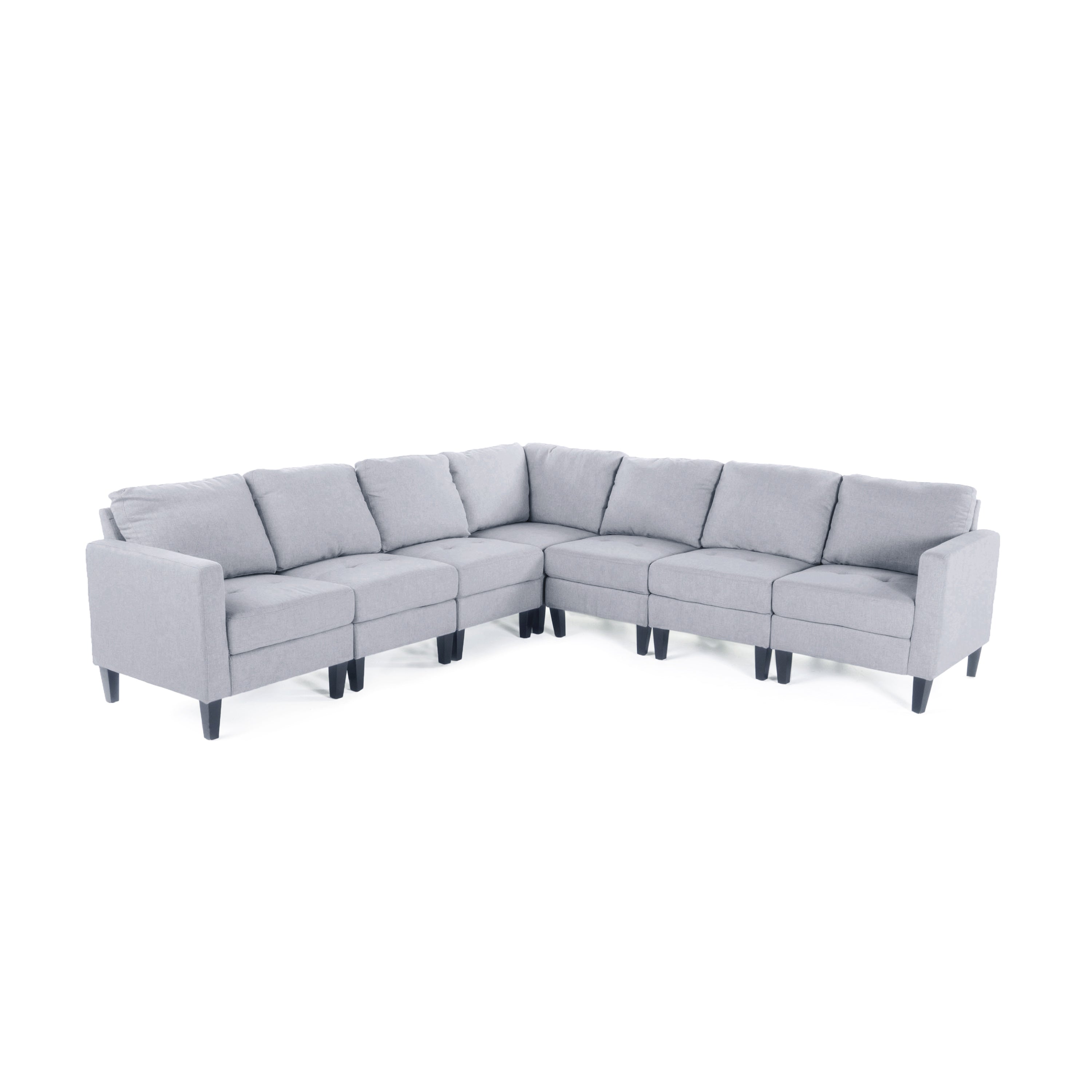 Bridger 7 Piece Versatile Fabric Sectional Couch