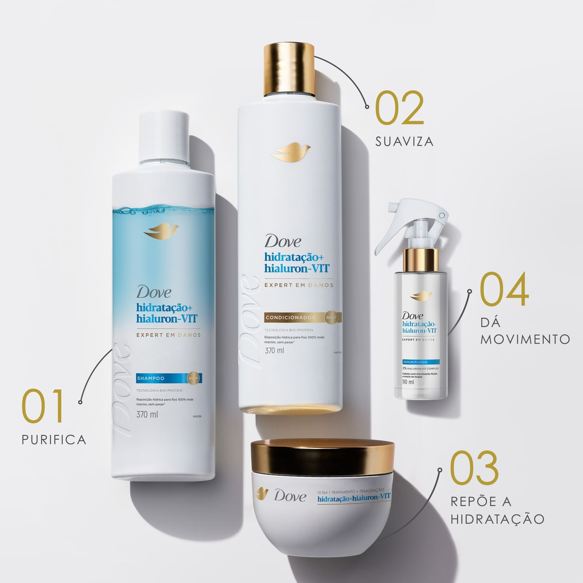 Mascara Capilar Dove 2 em 1 Hidratacao Hialuron-Vit 500g