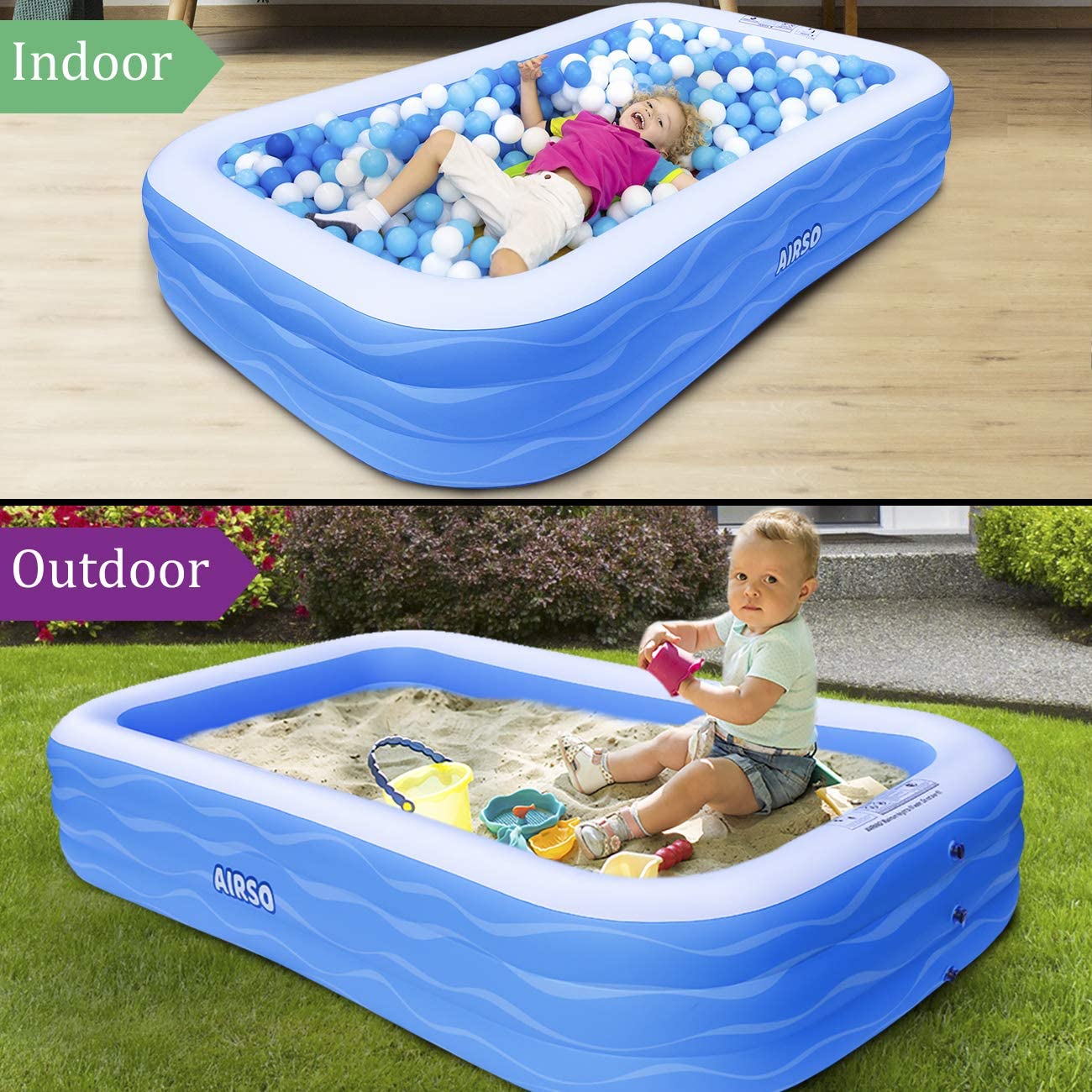 Airso Inflatable Swimming Pool Family Full-Sized Inflatable Pools 118