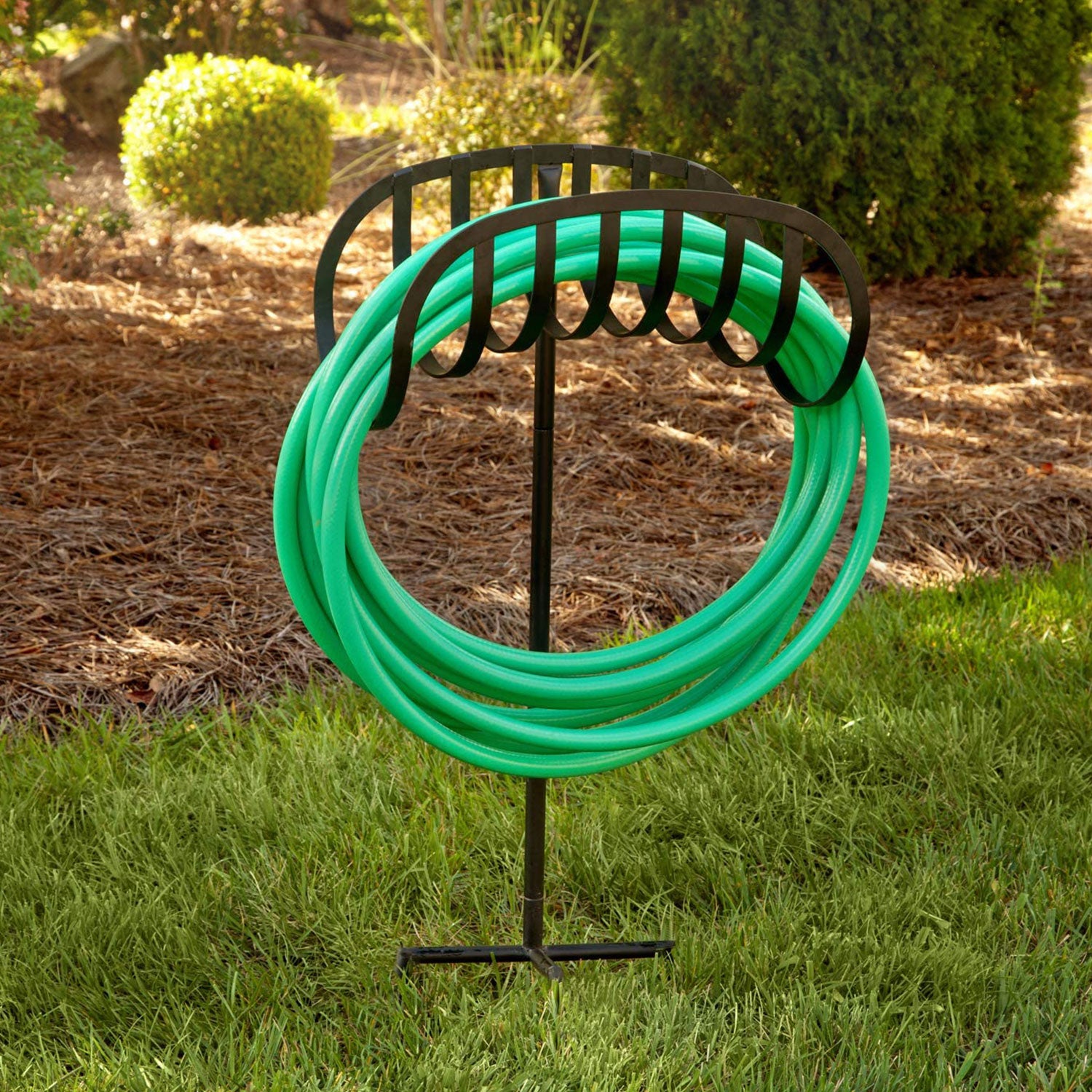 Liberty Garden 125' Manger Hose Stand， Black