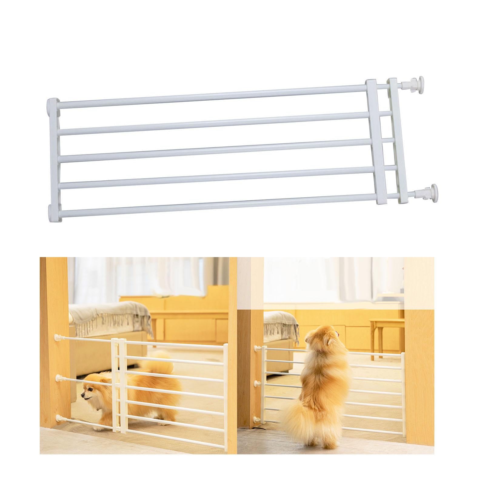 Portable Retractable Pet Dog Gate Stair Gate Screen Door Protection Fence Barrier Adjustable for Lawn Small Medium Hallways Indoor Height 24cm