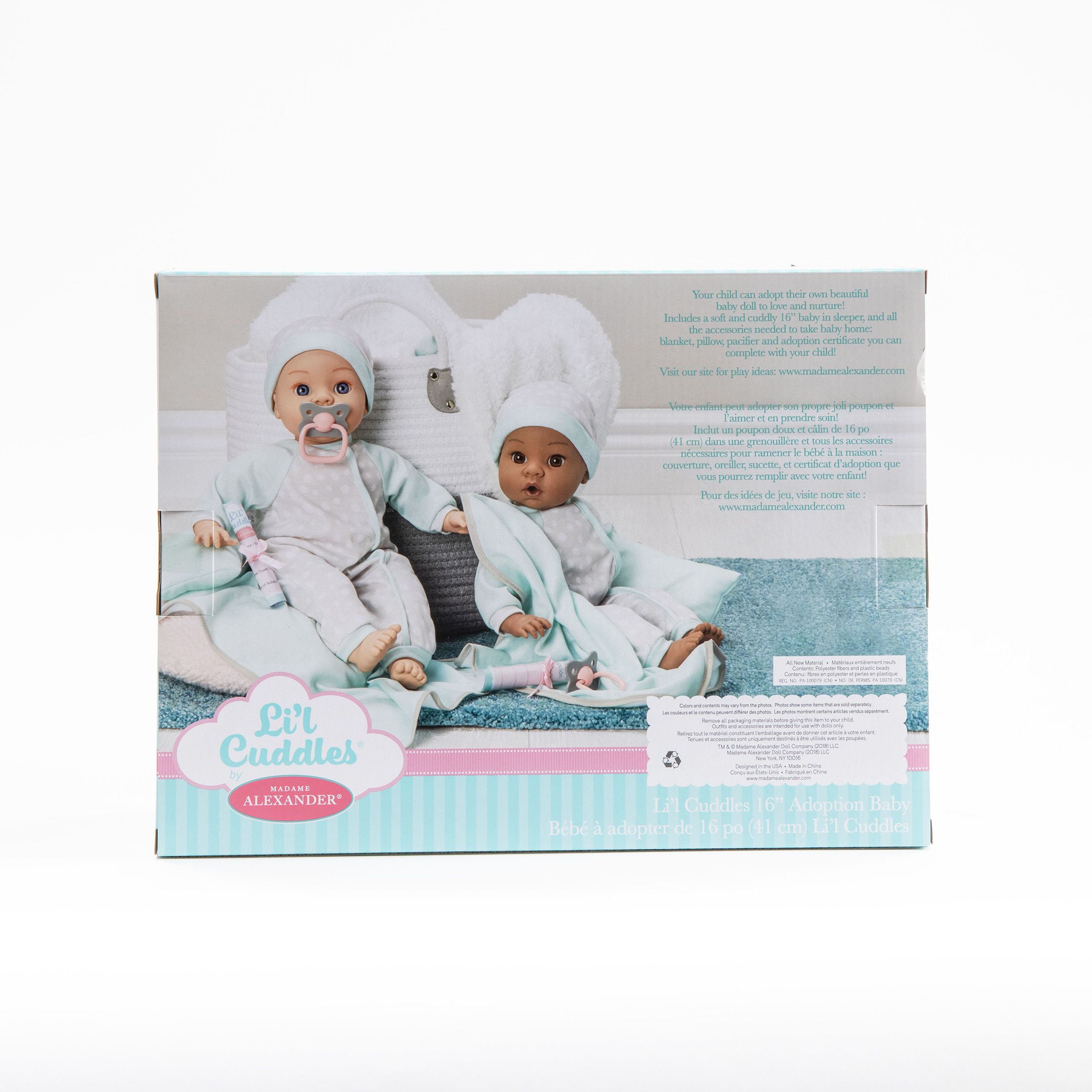 Madame Alexander 16 inch Li'L Cuddles So Real Adoption Baby Doll, Ages 2+