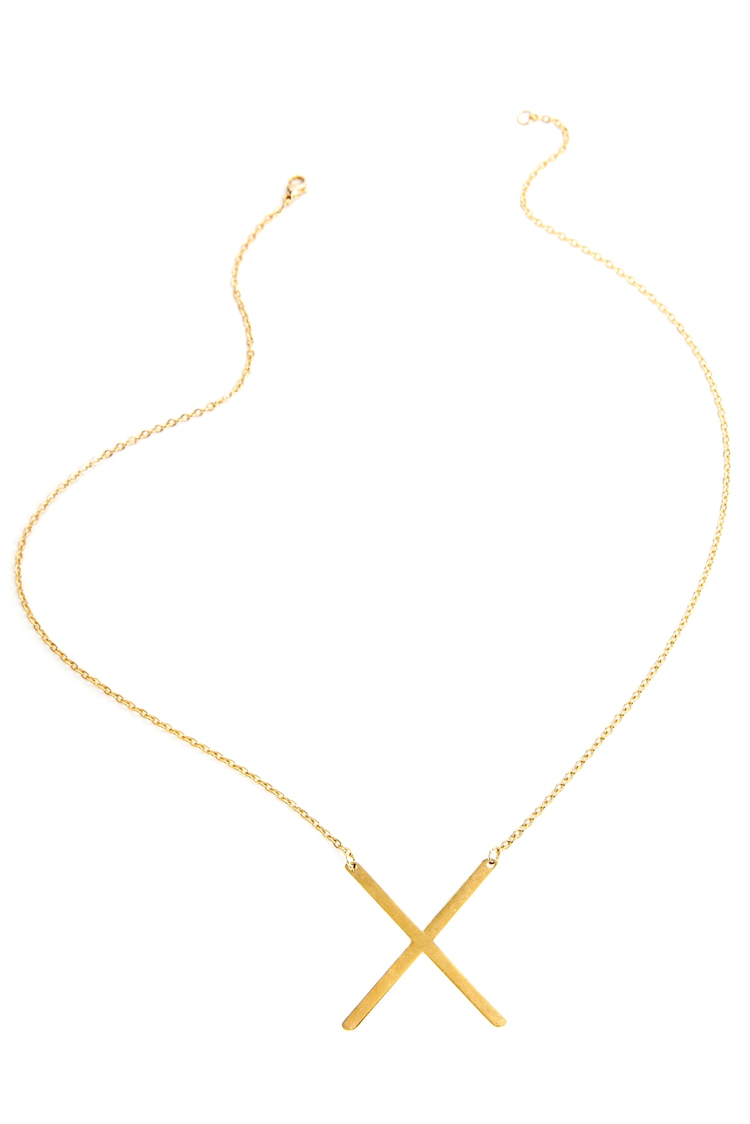 Large Initial Charm Necklace