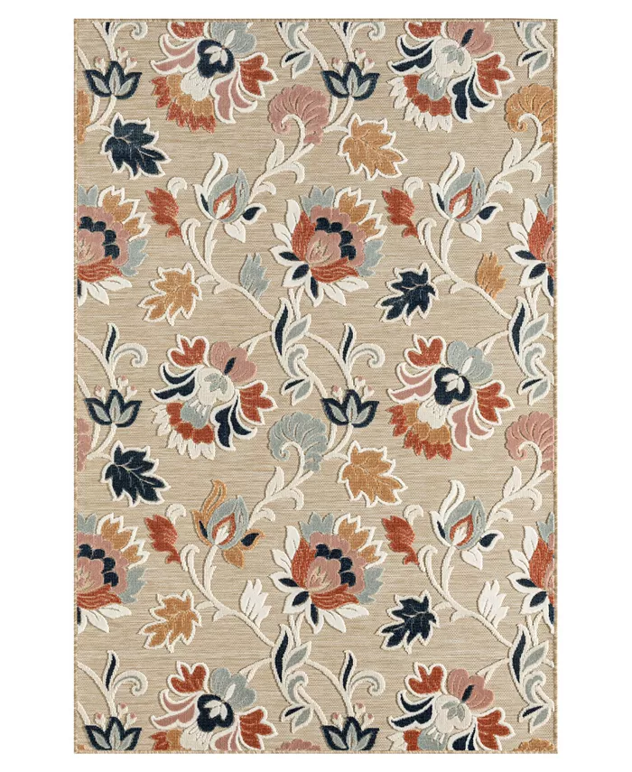 LR Home Vance VERND82106 5' x 7' Outdoor Area Rug