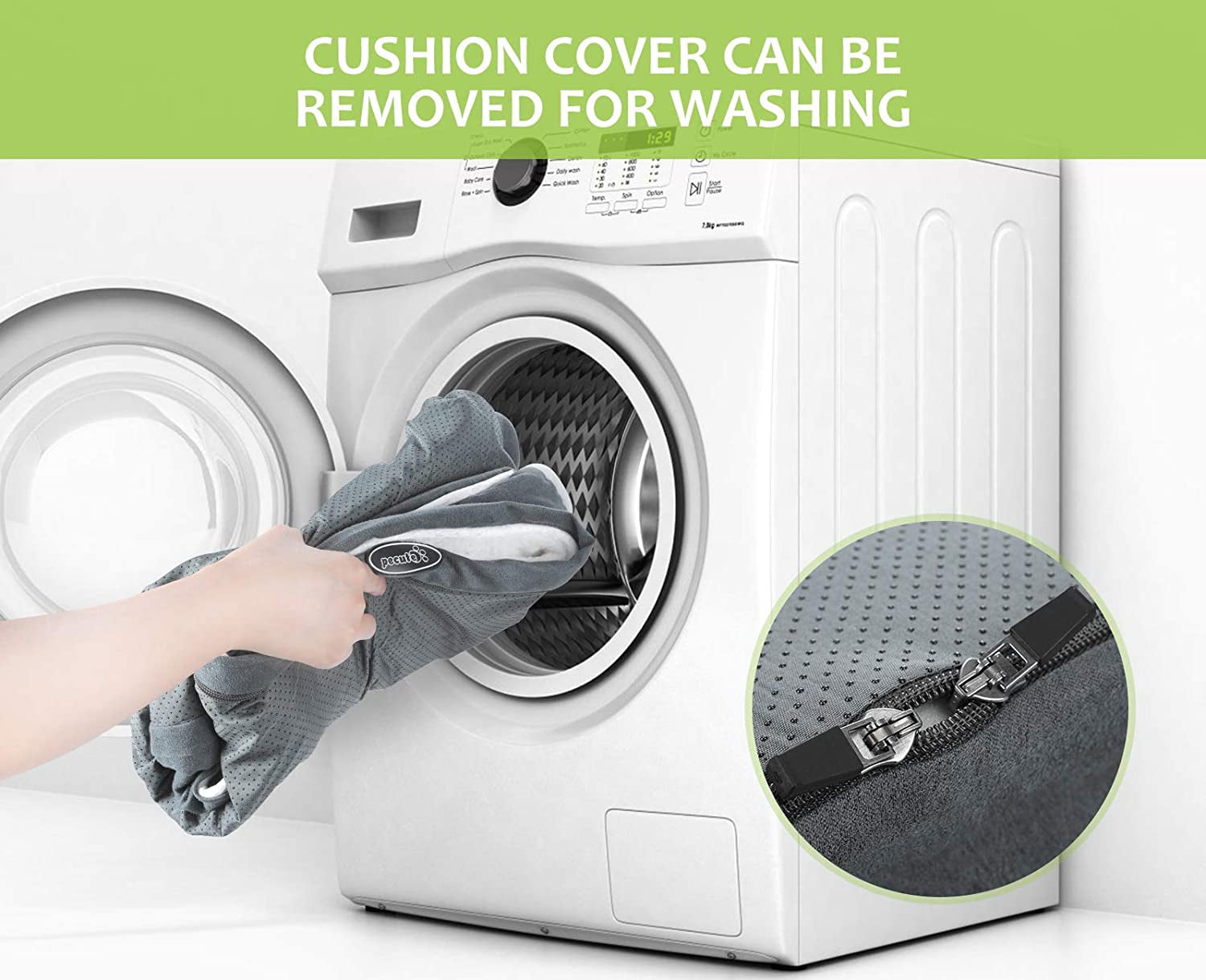 Pecute Dog Bed， Orthopedic Dog Bed， Large Pet Bed Couch Removable Cover