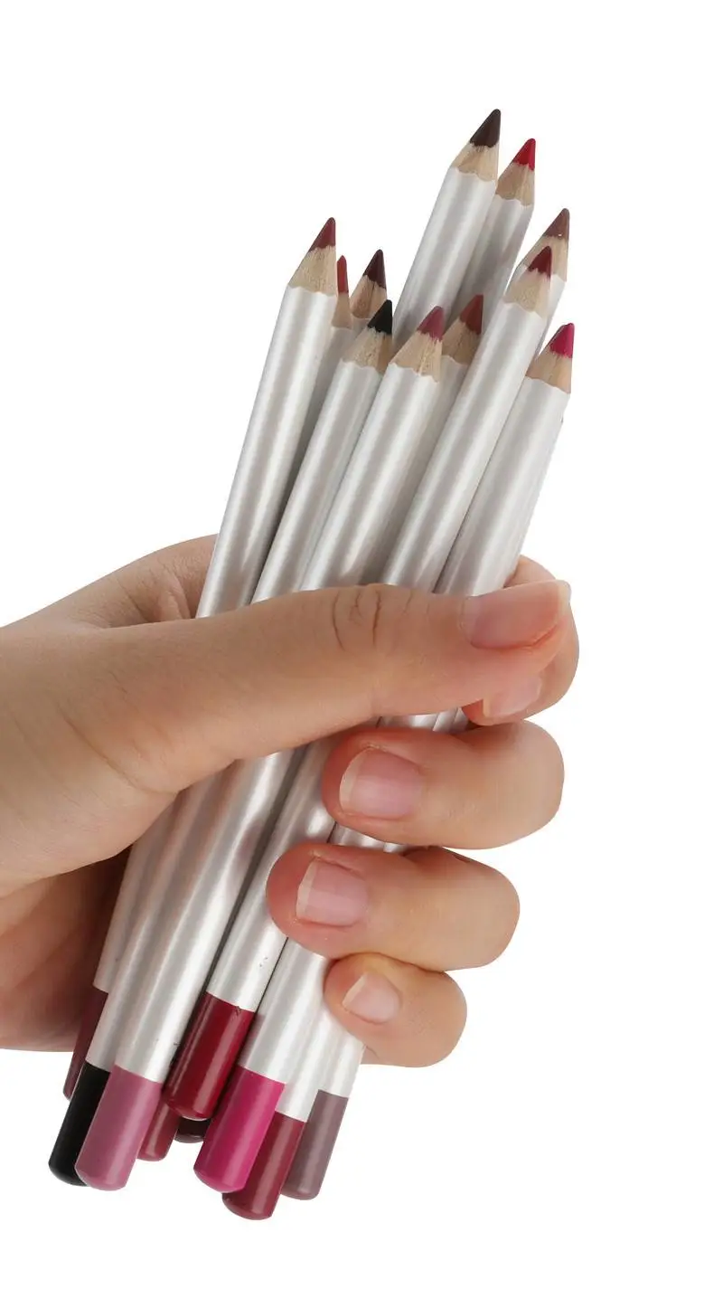 Custom logo 25 shades lip liner private label lipliner pencil with sharpener