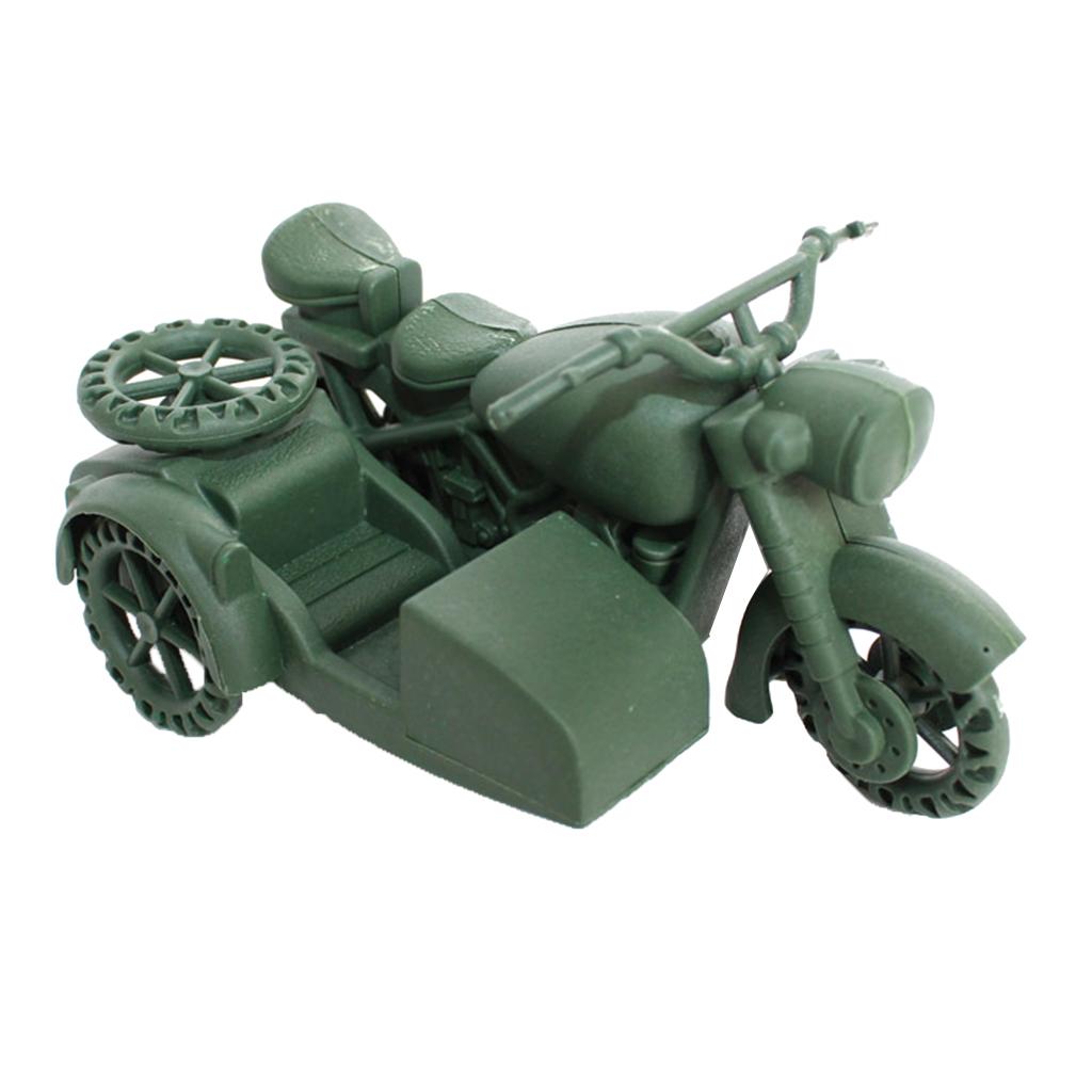Miniature Vehicle Soldier Motorbike Scene Layout Play Set