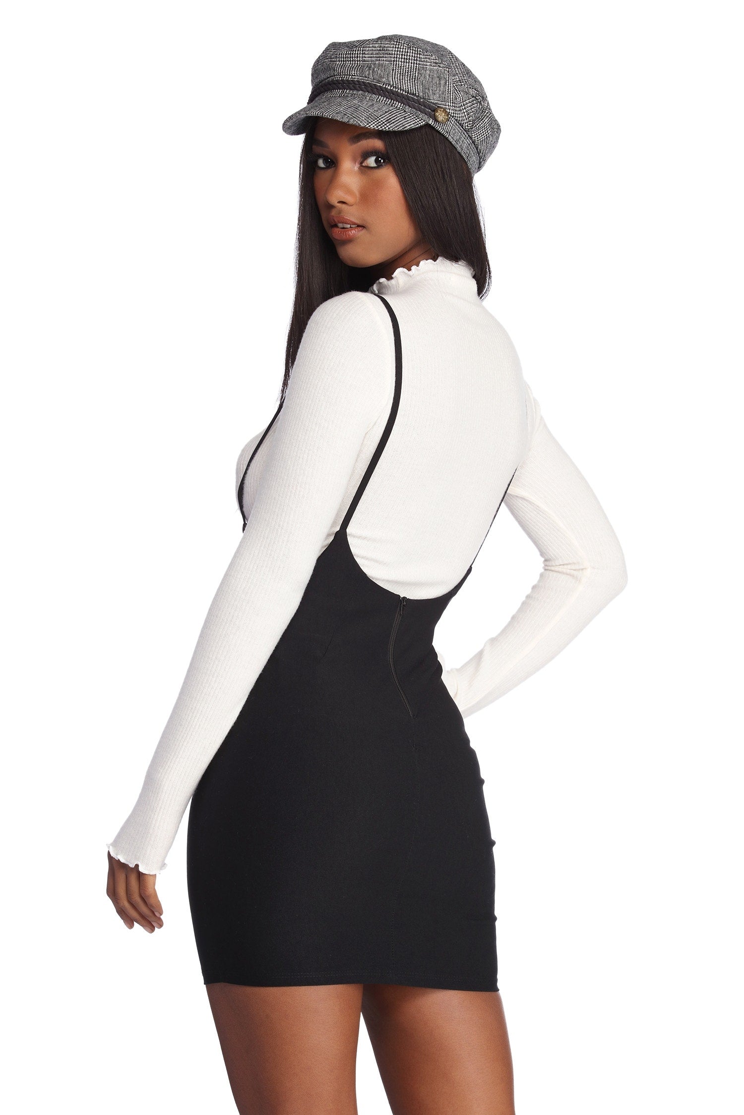 Intellectual Suspender Mini Skirt