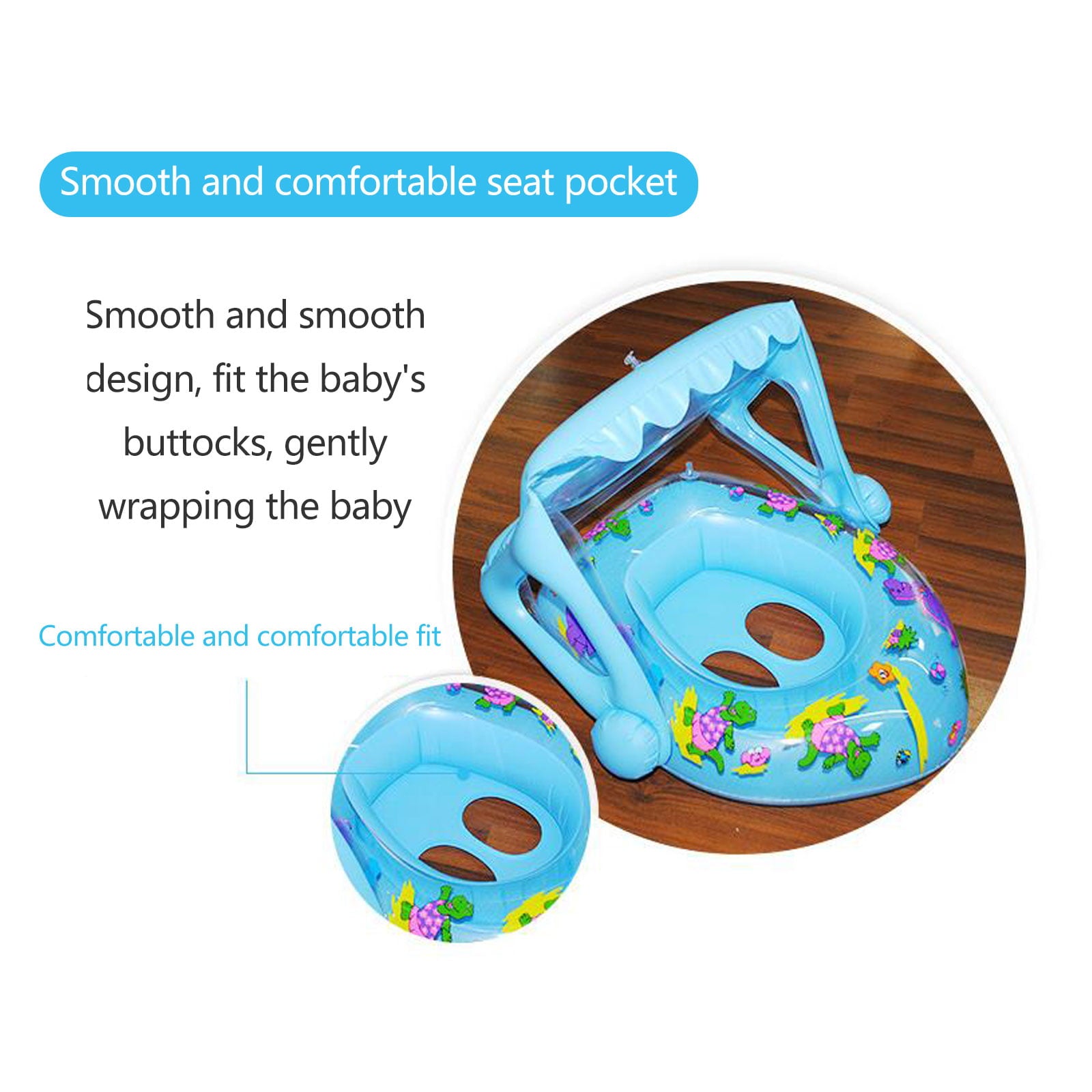 YINKUU Water Seat Rings Pools Accessories Inflatable Dinosaur Tent Baby Swimming Children Infants Sunshade Sitting Circle