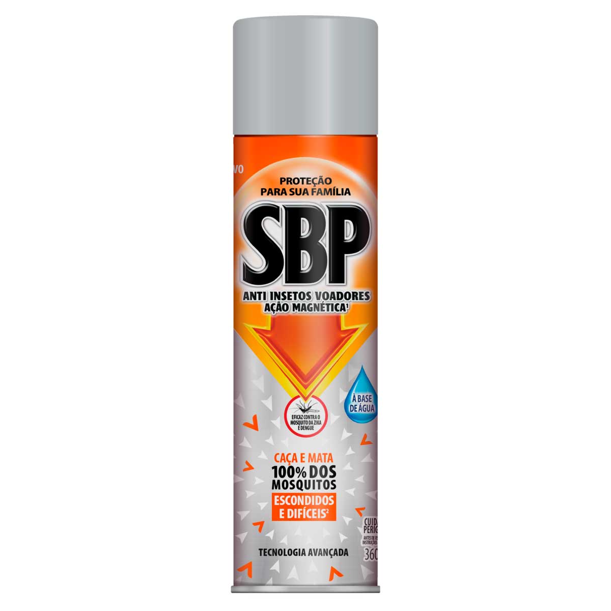 Inseticida Aerossol Acao Magnetica a Base de Agua SBP 360ml Spray