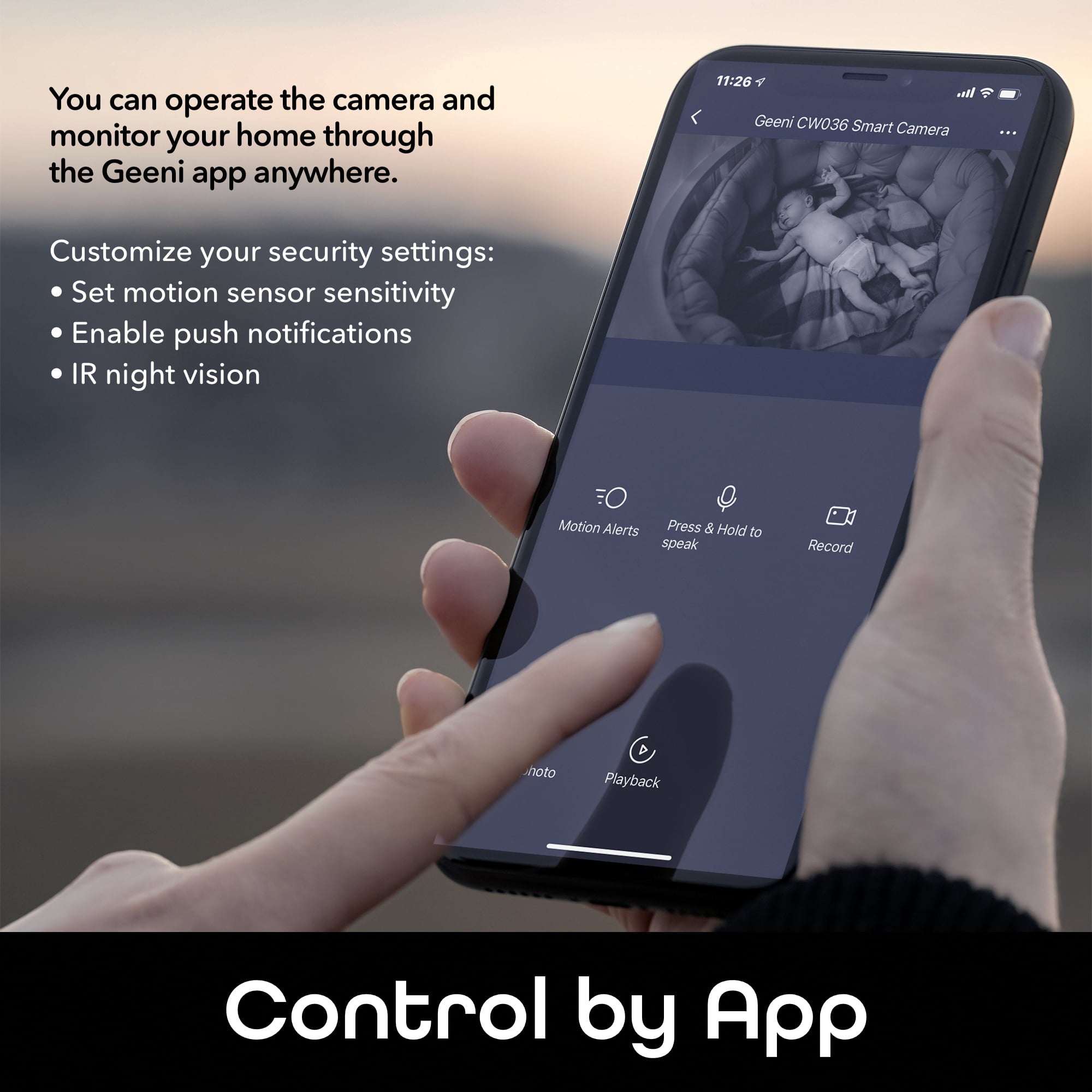 Geeni Glimpse 1080p HD Smart Camera - Indoor Home Security Camera - No Hub Required - Motion Detection Camera - Smart Camera Compatible with Alexa and Google Home， Requires 2.4 GHz Wi-Fi， 2