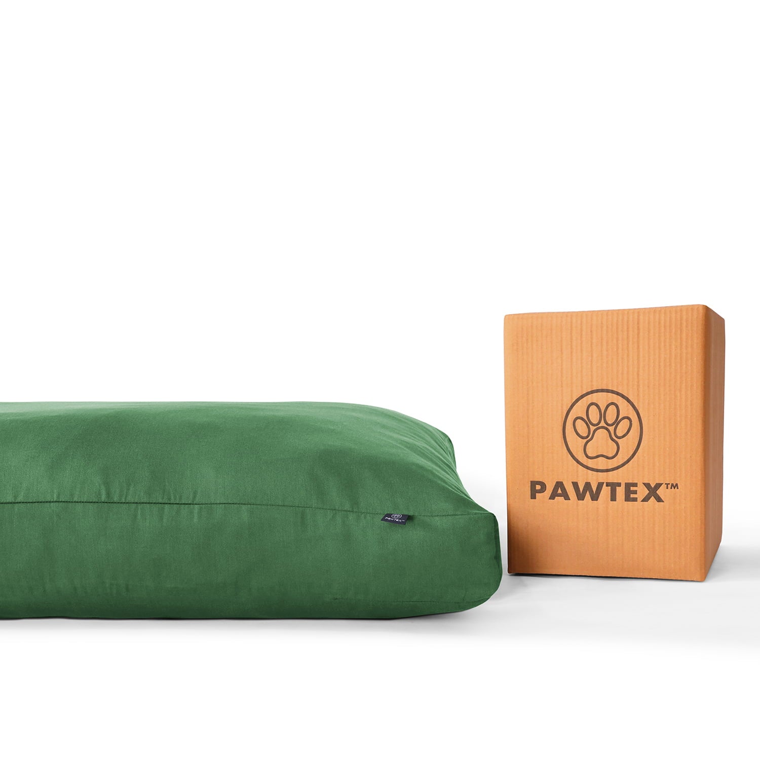 PawTex Olive Green Thick Rectangular Dog Bed Durable Pet Sleeping Cushion Dog and Cat Beds with Removable Washable Cover 27x36