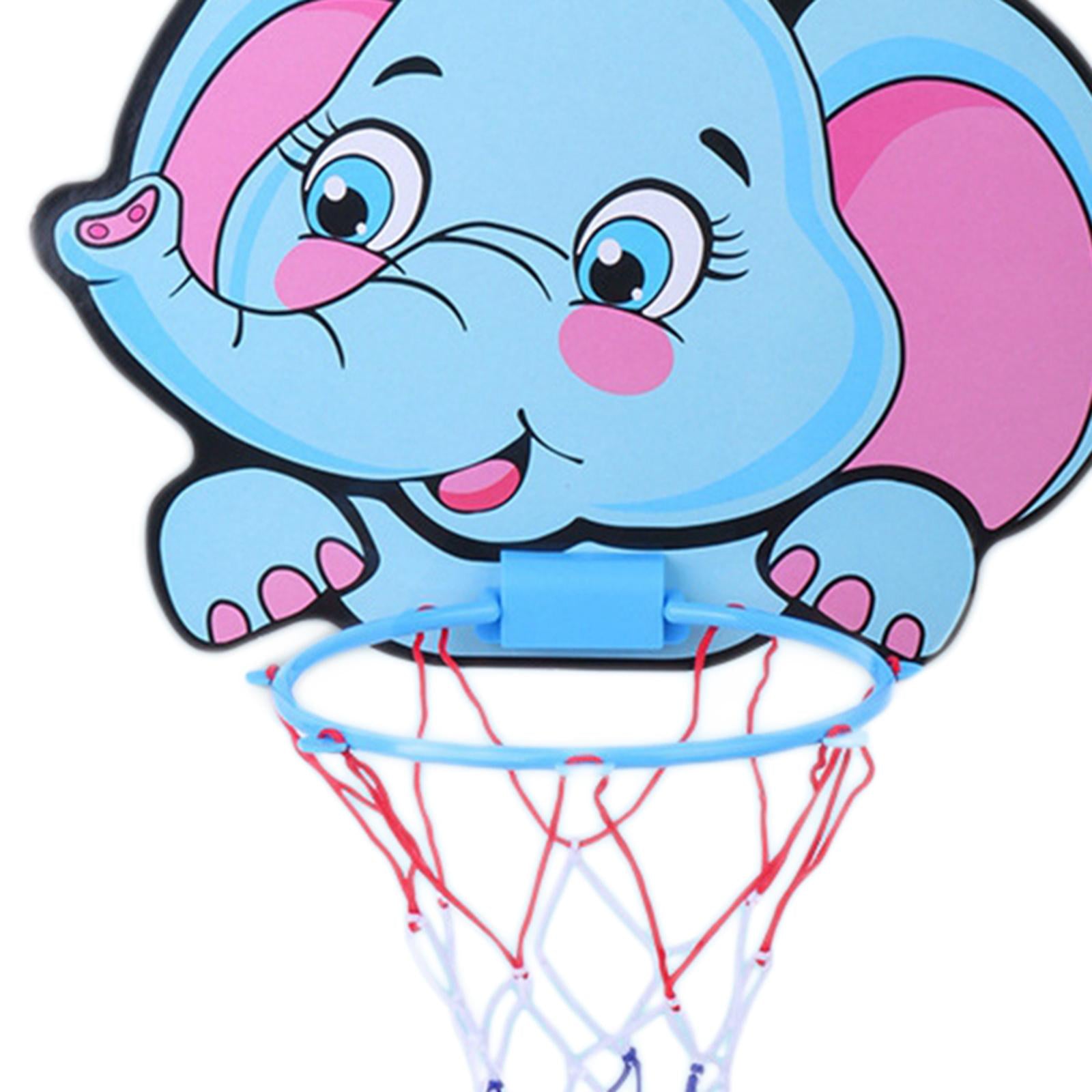 Kids Basketball Hoop Outdoor Indoor Game Small Basket Ball Set for Toddler Children Adults Girls Boys Birthday Gifts Elephant